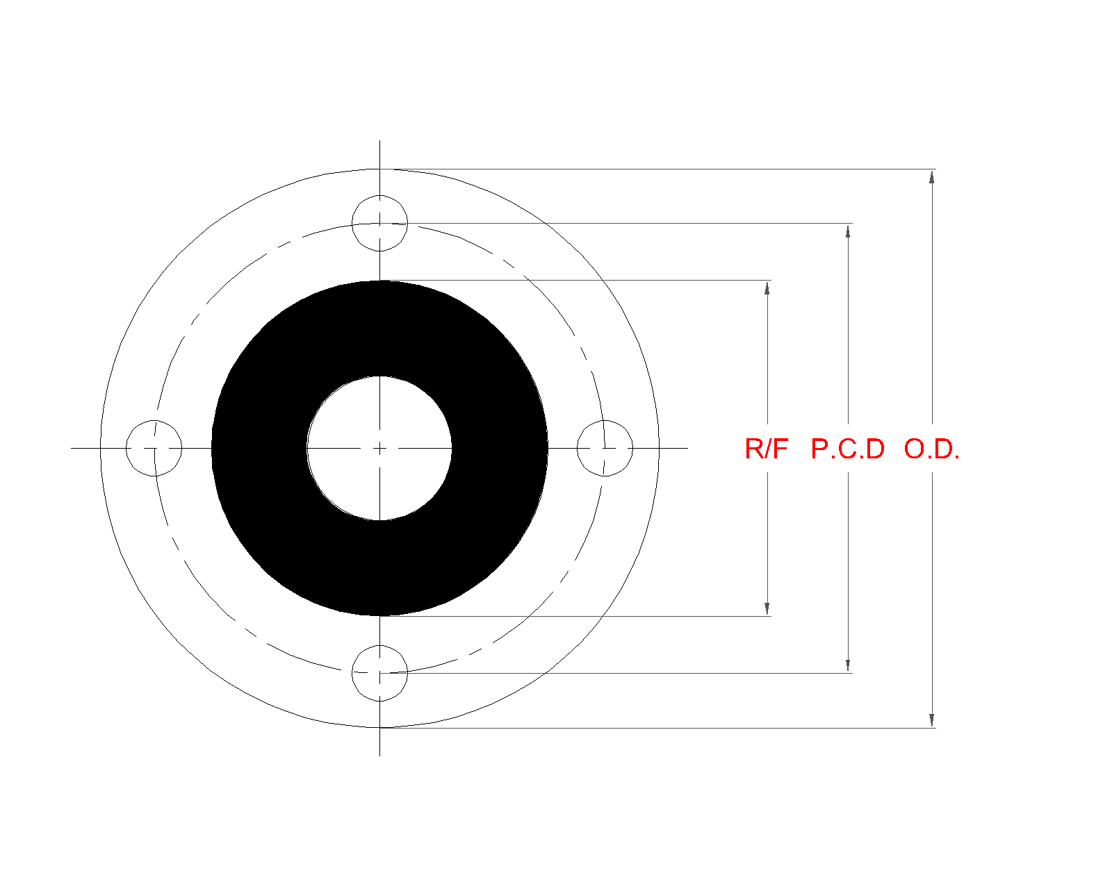 Flange drawing placeholder